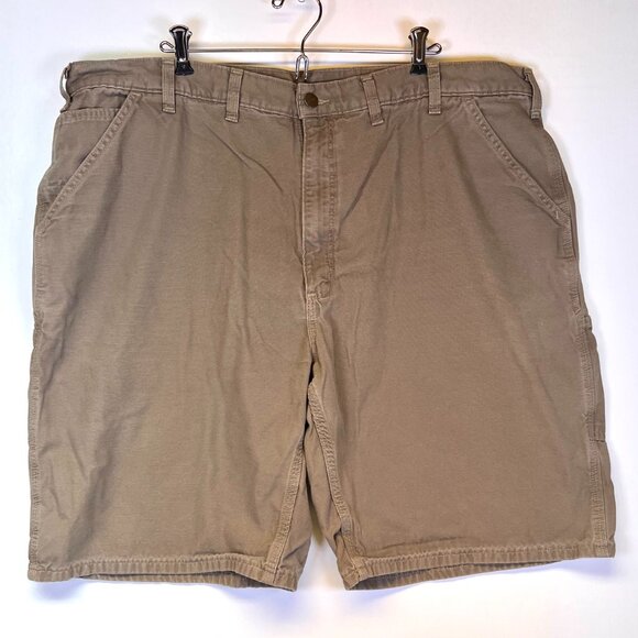 Carhartt Shorts Mens 44 Brown Duck Canvas Utility Workwear Carpenter Rugged Work - Picture 1 of 6